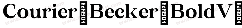 Courier Becker BoldV字体转换